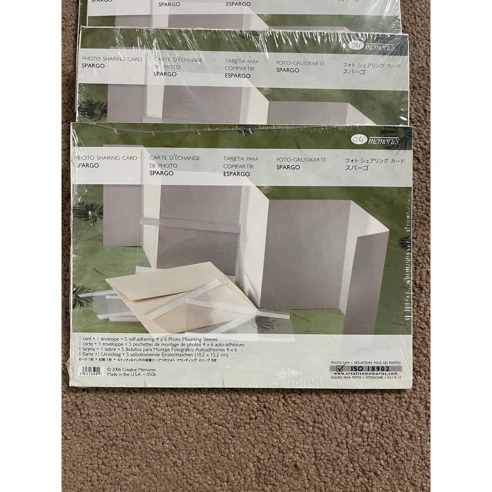 Creative Memories 2 Photo Sharing Cards Spargo New Manufacturers Packaging